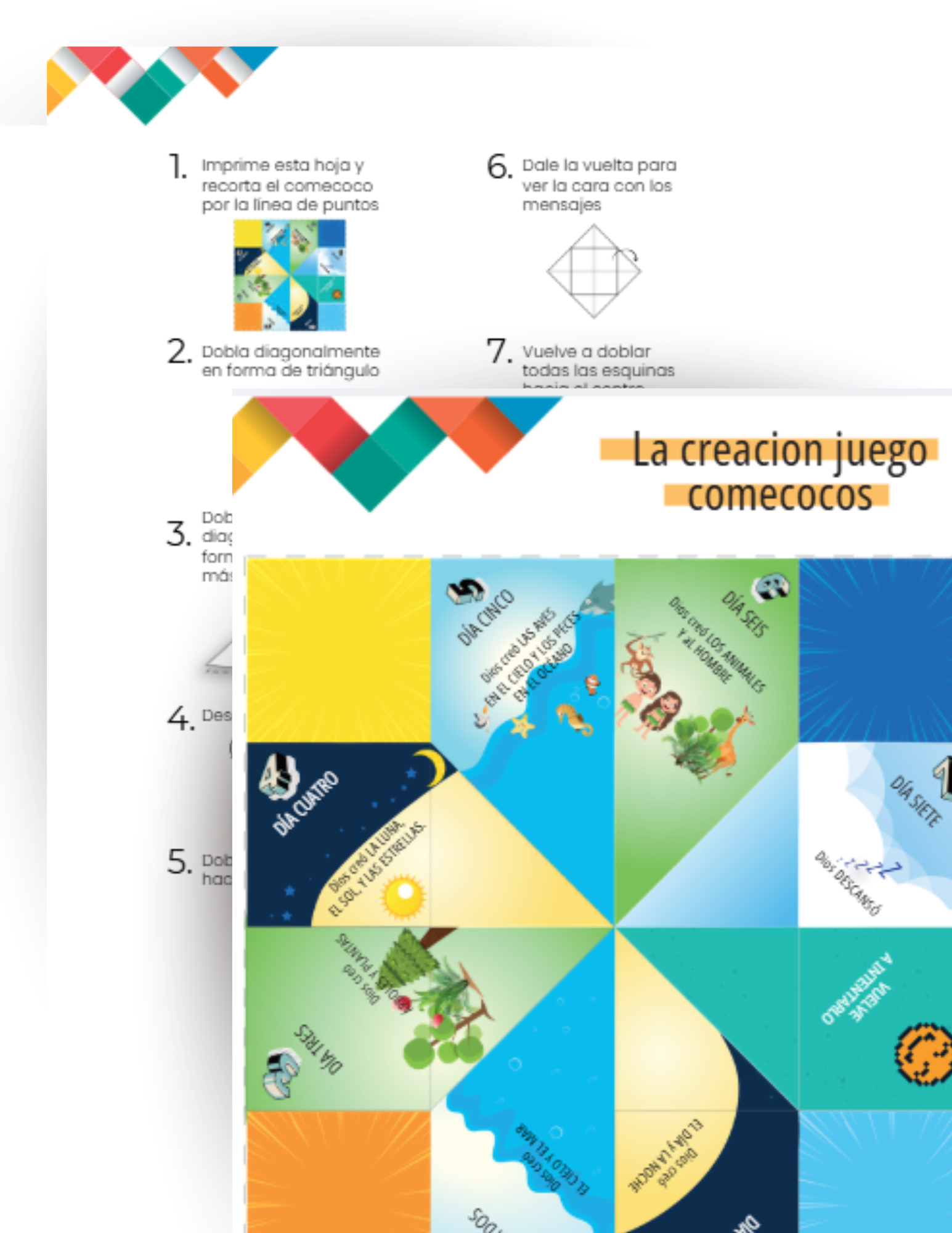 La creación juego comecocos - juegos bíblicos para niños
