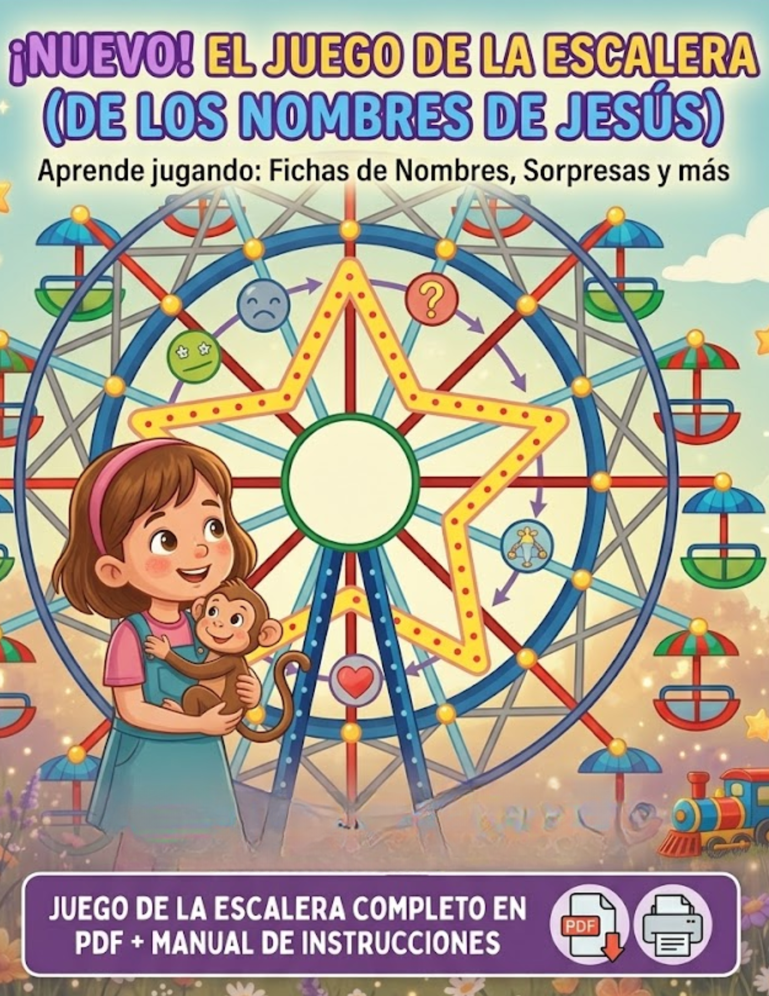 Juego Escalera bíblico en PDF | Nombres de Jesús